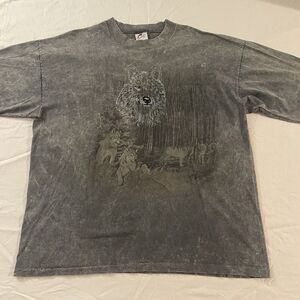Vintage Harlequin NG Wolf Made in USA Size 2XL Stone Wash Rare! Men's